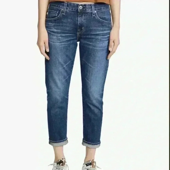 Adriano Goldschmied The Premiere Cuffed Ankle Skinny Straight Jeans Size 28R - Picture 1 of 16